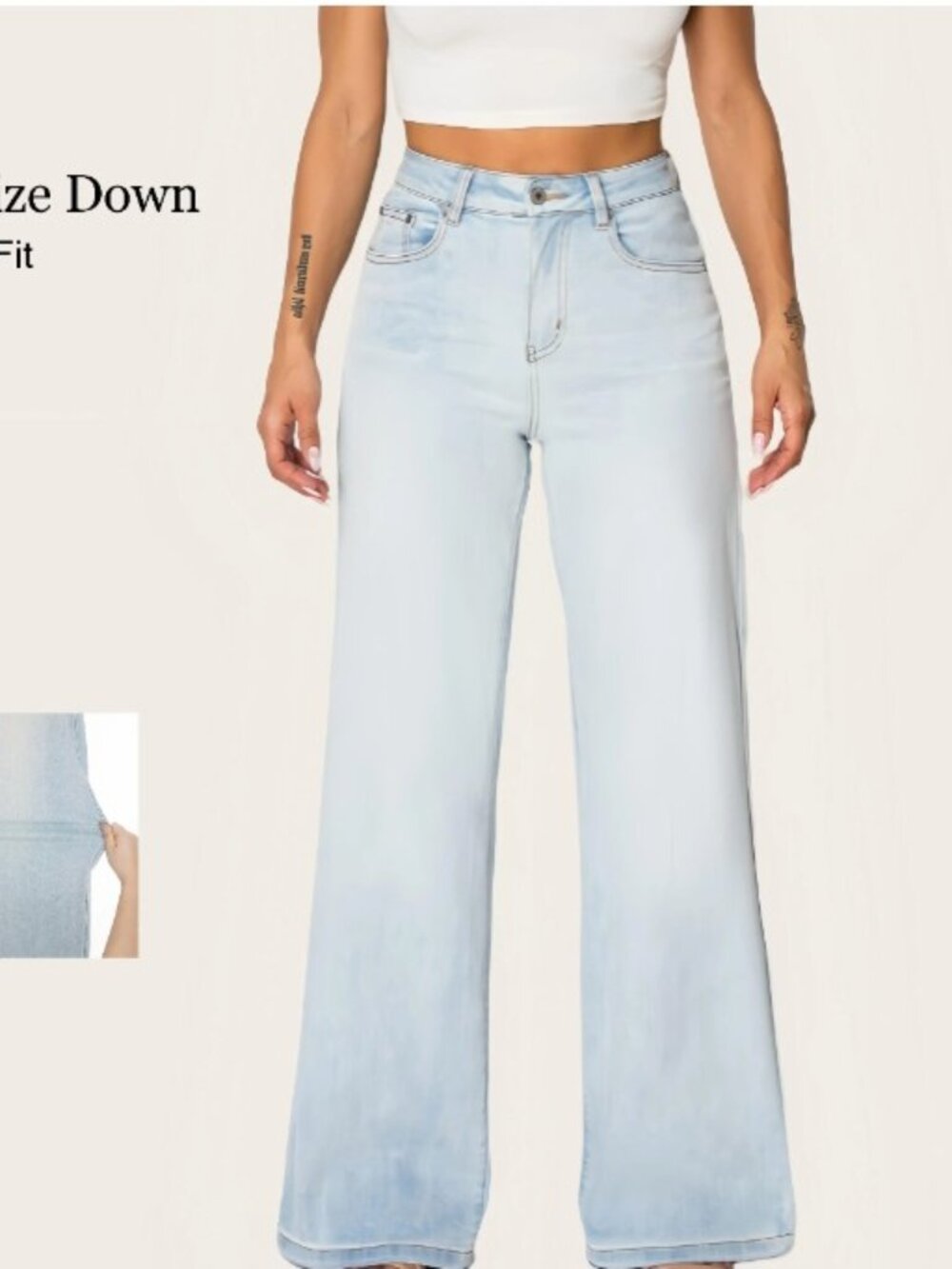 Blue Moment Light Blue Flare & Wide Leg Jeans NWT